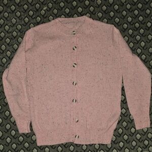 Pink Button-Up Women's Sweater